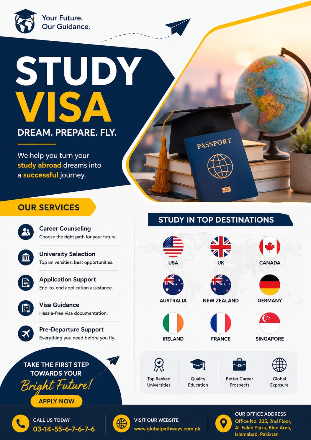 Multi-Country Study Abroad  social media Design